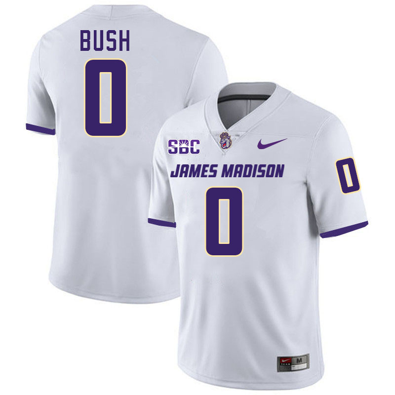 #0 Immanuel Bush JMU Jersey,James Madison Dukes Football Jerseys Stitched-White #0 Immanuel Bush JMU Jersey,James Madison Dukes Football Jerseys Stitched-White